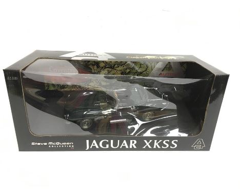 Auto Art 1/18 scale The Steve McQueen Collection Jaguar XKSS. Appears M and boxed (cellophane box window partially unstuck). 