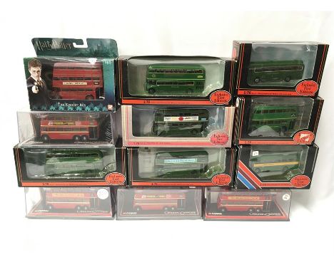 12 x EFE and Corgi Original Omnibus Company 1/76 scale London Transport bus models, includes Harry Potter The Knight Bus. App