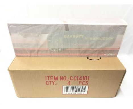 Trade box of four Corgi 1/50 scale CC14101 DAF 105 Box Trailer - W Baybutt Ltd. limited edition models. M and boxed with oute