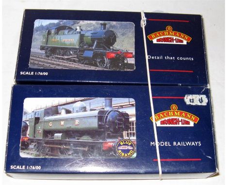 BACHMANN 2 x GWR Green Tank Engines - 32-127 45XX 2-6-2T # 4550 and 32-202B Class 8750 0-6-0PT expertly renumbered 8715. Both