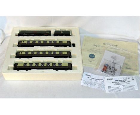 HORNBY R2568 'Devon Belle' Train Pack with sound and R4251 Coach Pack - Train Pack comprising BR Green unrebuilt West Country