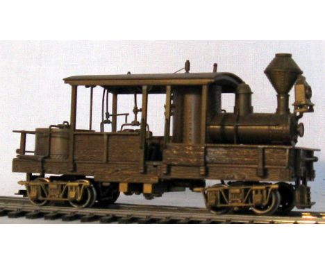 NWSL HO unpainted Brass Class 'A' 15T tee boiler 2 Truck Climax. Dulled Brass due to storage. The model is working but servic