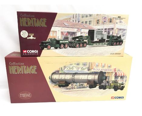 Two Corgi Heritage Collection 1/50 scale models: EX55105 Diamond T980 Avec Rouleau - STAG, ltd.ed. 893/1300; #55303 Diamond T