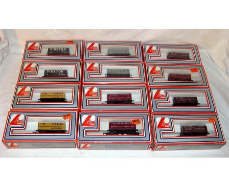 LIMA 12 x Private Owner Goods Wagons - 5631 J K Harrison x 3, 5632 PW Spencer x 2, 5634,  Buxton x 2, 5612 Black Park x 3 and