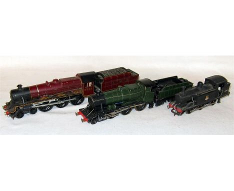 3 x White Metal Kit Built Locomotives - an unlettered Green GWR/BRW 2-6-0 and a  LMS Maroon Jubille Class 4-6-0 with a Kit Bu