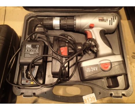 Workshop pro 24v battery drill with charger. Not available for in-house P&P, contact Paul O'Hea at Mailboxes on 01925 659133C