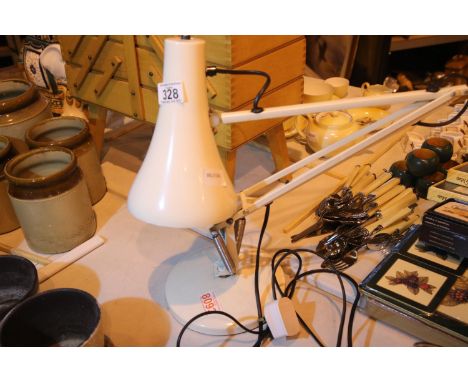 Vintage white anglepoise desk lamp. Not available for in-house P&P, contact Paul O'Hea at Mailboxes on 01925 659133Condition 