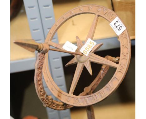 Cast iron vintage garden sundial. Not available for in-house P&amp;P, contact Paul O'Hea at Mailboxes on 01925 659133 