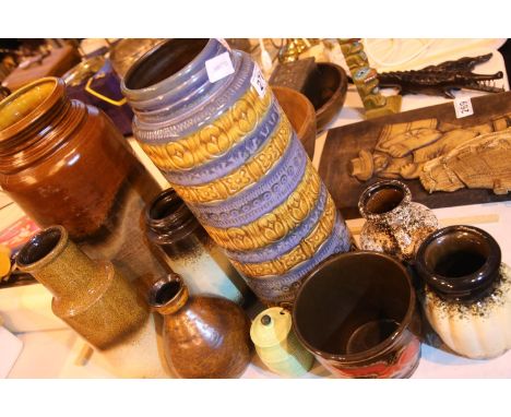 Collection of mixed West German ceramic vases, jugs etc. Not available for in-house P&amp;P, contact Paul O'Hea at Mailboxes 