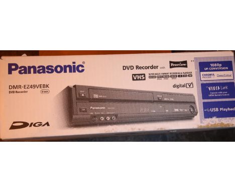 Boxed Panasonic DMR-E249VEBK DVD recorder. Not available for in-house P&amp;P, contact Paul O'Hea at Mailboxes on 01925 65913