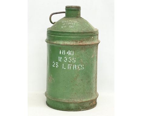 A large vintage Castrol 25 litre oil drum. 58cm 