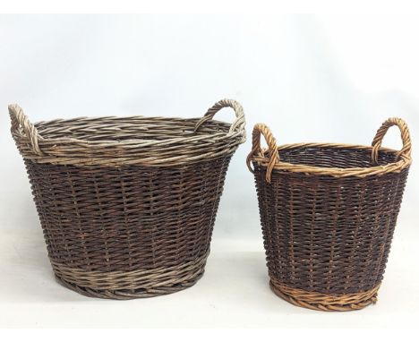 2 vintage wicker baskets. 52x49.5cm 