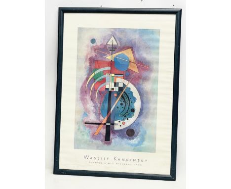 A vintage Wassily Kandinsky framed print. Hommage à Will Grohmann, 1926. 54x74cm 