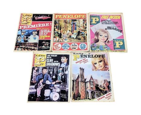 A collection of vintage Lady Penelope comic books, dated 1966. Including New Year Edition, December 31st 1966. 