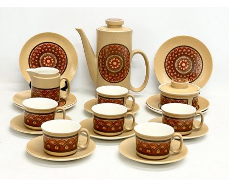 A vintage 21 piece Lord Nelson Pottery ‘Maracanda’ pattern coffee set. 