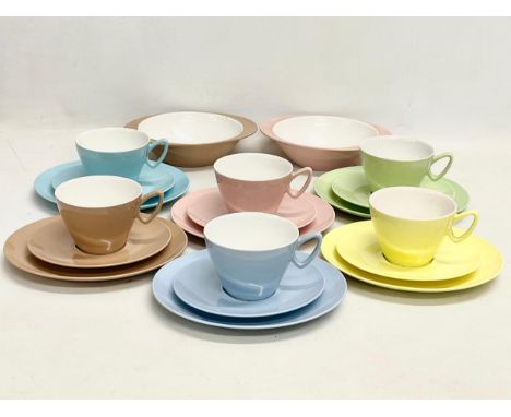 A 20 piece Mid Century tea set designed by Henry ‘Woody’ Woodfull for Gaydon Melmex. 1950’s-1960’s. 