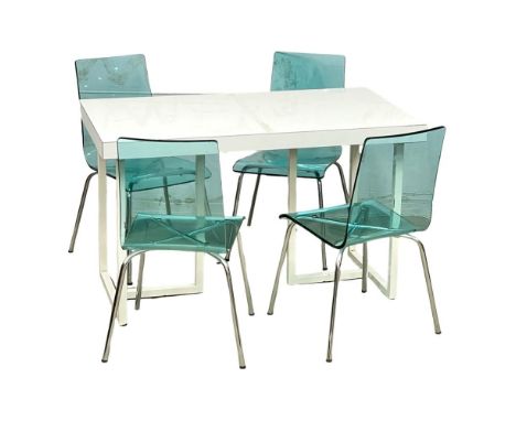 A vintage child’s table and chairs by Habitat. 100x55x62cm 