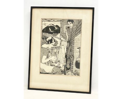 A vintage Alfred E. Kerr print. 40.5x54cm 