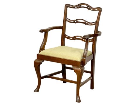 A early 20th century Chippendale Revival mahogany armchair. Circa 1900 