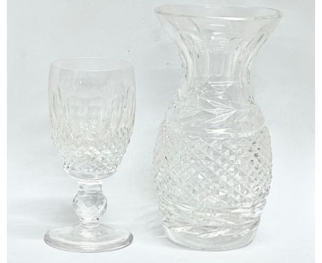 2 pieces of Waterford Crystal ‘Colleen’ pattern. Vase measures 14cm. No stamp. 