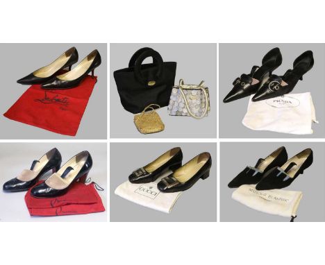 A Collection of Ladies Shoes, Sunglasses and Accessories, comprising two pairs of boxed Christian Louboutin with dust bags; M