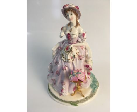 *Royal Worcester figure ‘Embroidery’ limited edition No. 2203 from ‘The Graceful Arts’ Collection, with certificate of authen