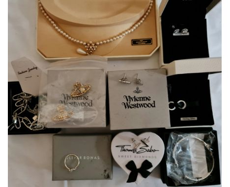 *A collection of fashion jewellery, to include two pairs of Vivienne Westwood earrings, a pair of Thomas Sabo earrings, a pai