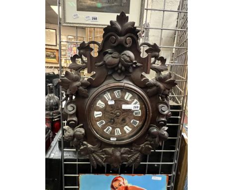 19TH CENTURY BLACK FOREST WALL HANGING CLOCK SIGNED BY THOS DIXON - NORWICH