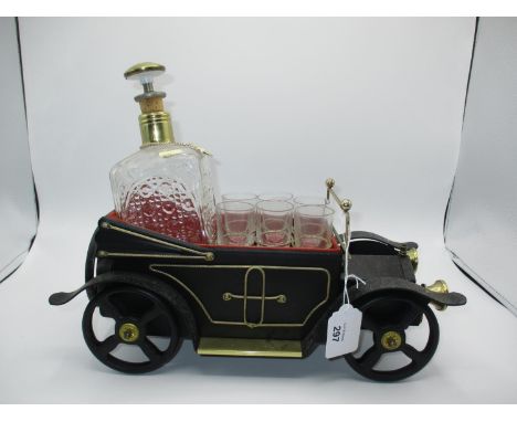 Novelty Musical Vintage Car Liqueur Set 