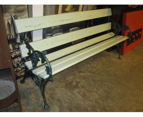 Victorian Vine Cast Metal End Garden Bench 