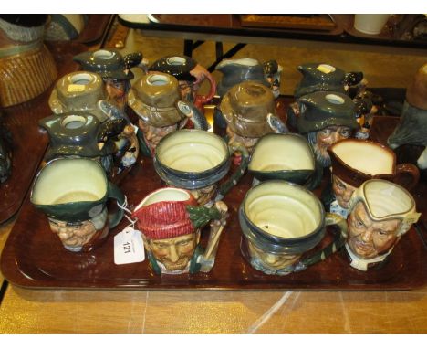 Nine Royal Doulton Character Table Lighter Holders and 7 Jugs 