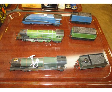 Three Model Train Engines - Mallard, Flying Scotsman and King Charles 
