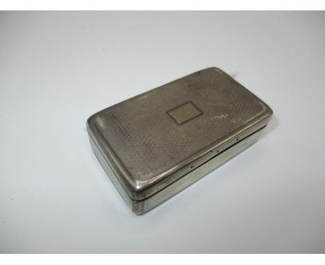 Victorian Silver Snuff Box, London 1843 by Charles Rawlings &amp; William Summers, 6cm, 58.9g 