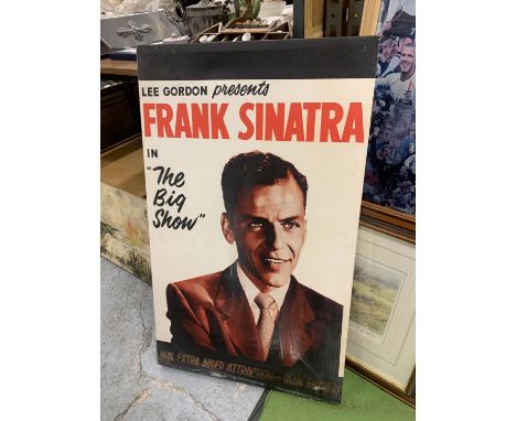 A LARGE CANVAS PRINT OF FRANK SINATRA IN 'THE BIG SHOW', 49CM X 81CM 