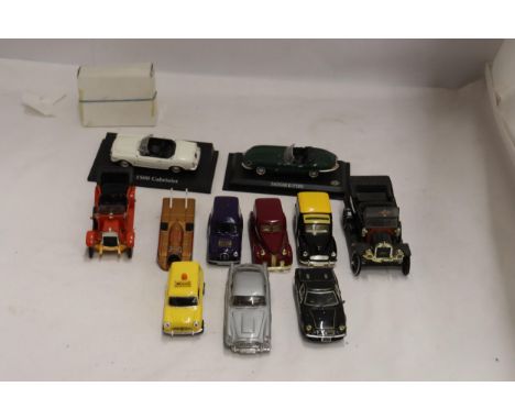 TWELVE DIE-CAST MODEL CARS, MOSTLY 1/43 SCALE 