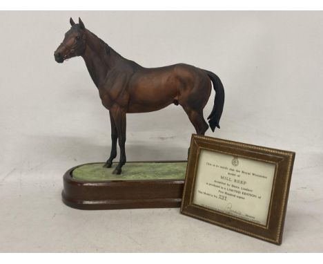 A ROYAL WORCESTER MODEL OF MILL REEF MODELLED BY DORIS LINDNER AND PRODUCED IN A LIMITED EDITION OF FIVE HUNDRED COPIES OF WH