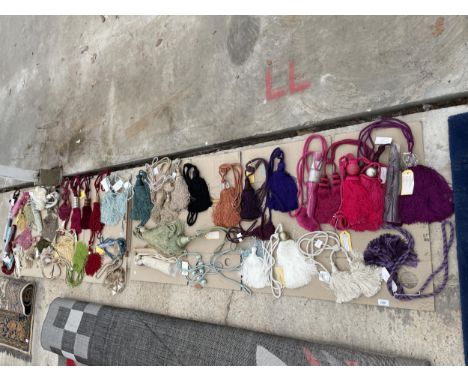 A LARGE QUANTITY OF AS NEW CURTAIN TIE BACKS 