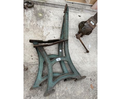 A PAIR OF VINTAGE 'BENNETTS IRONFOUNDRY CO.' CAST BENCH ENDS 