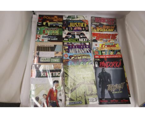 TWENTY THREE US PRINT COMICS TO INCLUDE SUPERMAN, THE NEW MUTANTS, ETC 