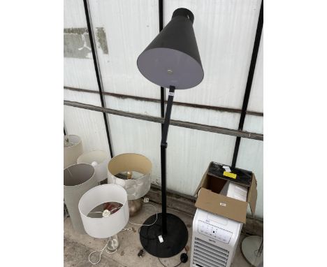A TALL ADJUSTABLE STANDARD LAMP 