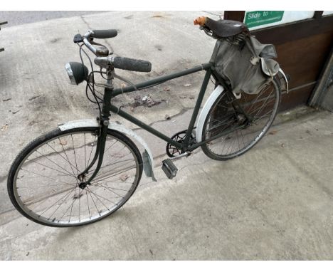 A VINTAGE GENTS BIKE WITH BROOKS SADDLE 