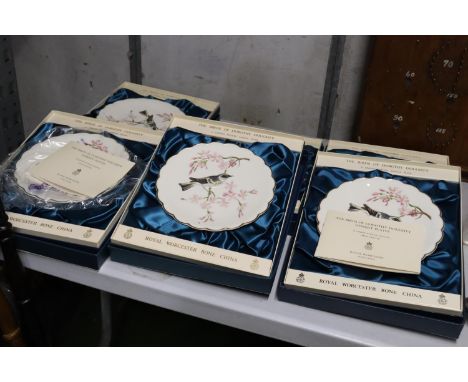 A COLLECTION OF AS NEW, ROYAL WORCESTER, LIMITED EDITION, 'THE BIRDS OF DOROTHY DOUGHTY' DESSERT PLATES, IN BAGS AND ORIGINAL