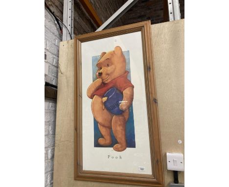 A LARGE PORTRAIT OF WINNIE THE POOH - 42 X 23" 