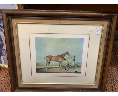 AN 1833 PRINT OF RACEHORSE PINXIT, BY I WEAVER, 67CM X 55CM 