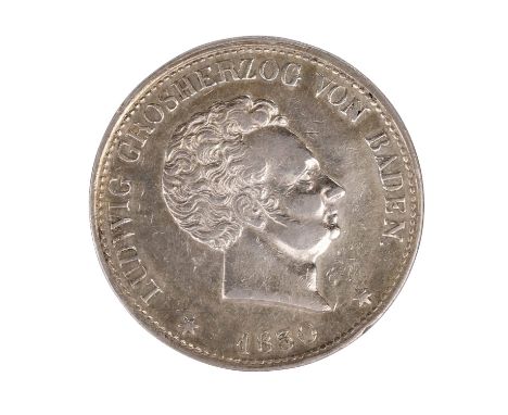 Altdeutschland  / Baden - Taler zu 100 Kreuzer 1830, Grossherzog Ludwig, "im Kronentahler Fuss", ss| Old Germany / Baden - Th