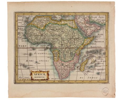 Gerard Mercator the Younger AFRICAE DESCRIPTIO Amsterdam: Jansson, (1607) c1630 Copperplate engraving, hand coloured, one ver
