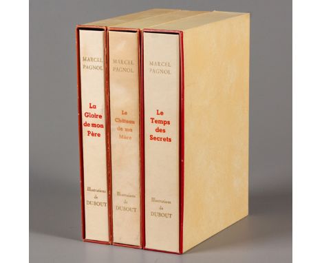 Marcel Pagnol (Illustrated by Dubout) SOUVENIRS D'ENFANCE, 3 VOLS&nbsp;Paris: Pastorelly, 1958-1960LIMITED, FRENCH, 8vo, unbo
