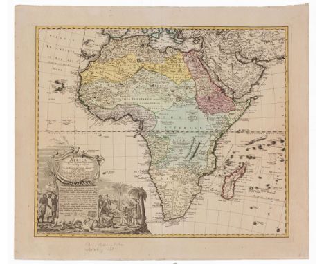 Johann Mathias Haas AFRICA SECUNDUM LEGITIMAS PROJECTIONIS STEREOGRAPHICAE REGULAS Nuremburg: Homann Heirs, (1737) [1737] Cop