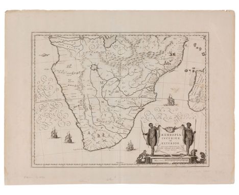 Willem Janszoon Blaeu AETHIOPIA INFERIOR VEL EXTERIOR Amsterdam: W J Blaeu, (c1635) Copperplate engraving, centerfold, light 