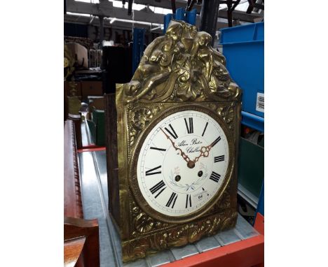 A French wall clock, height 43cm. 